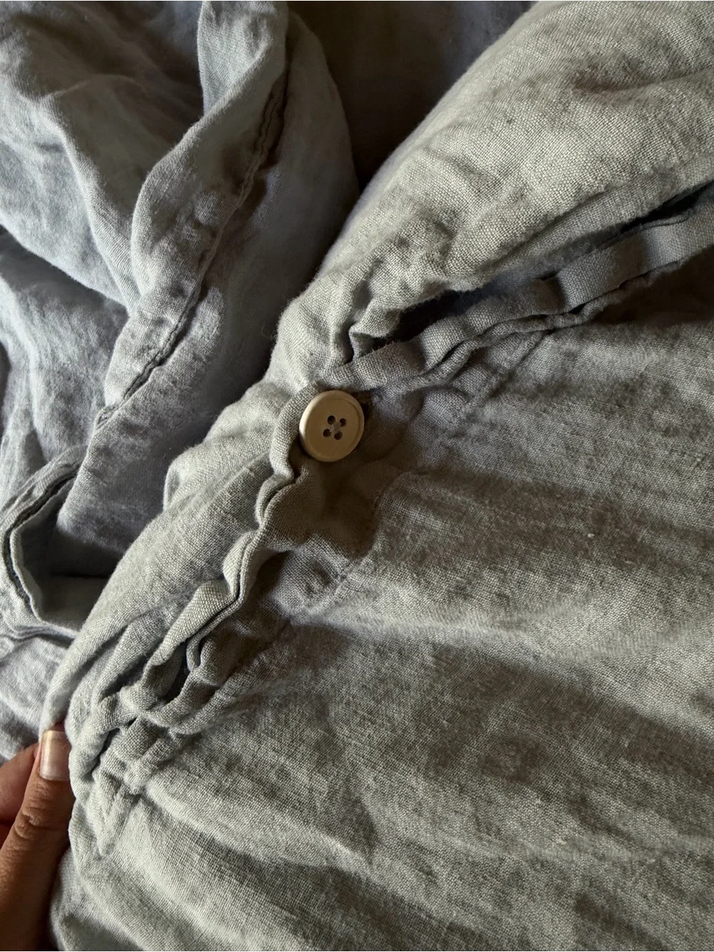 European Linen Duvet Cover - Light blue